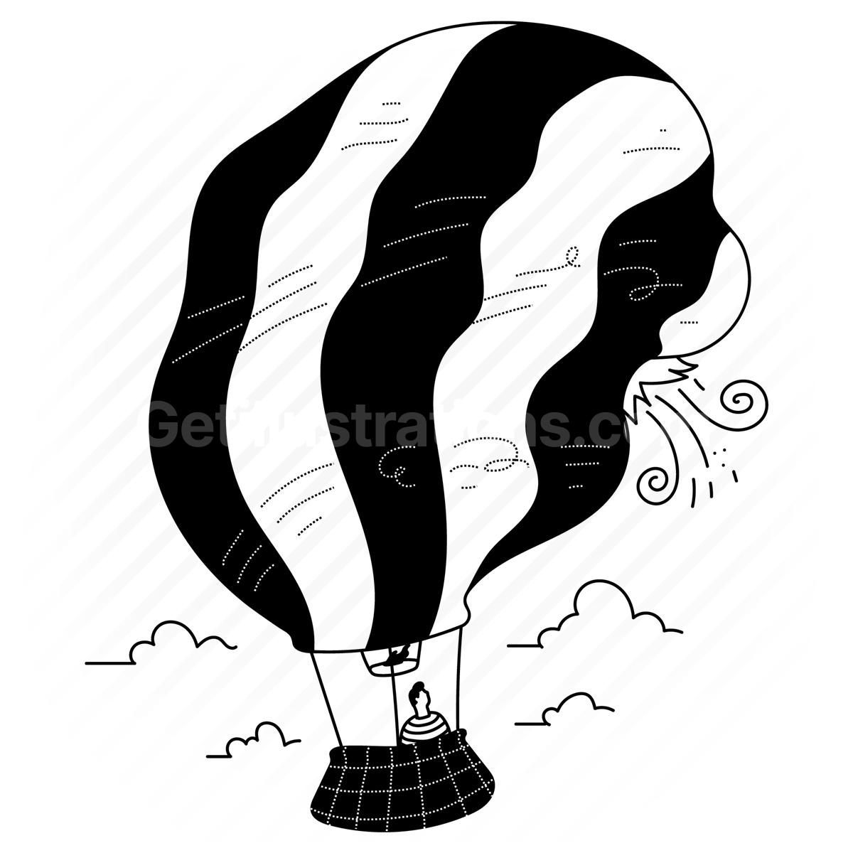 hot air balloon, damage, damaged, disaster, crash, transport